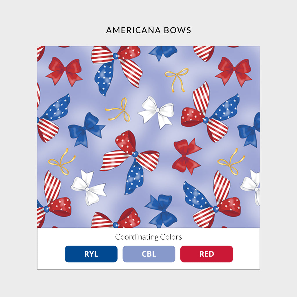Maevn Prints Women's Scrub Top – Americana Bows (1797)