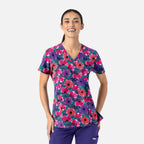 Maevn Prints Women's Scrub Top – Autumn Bloom (1797)