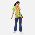 Maevn Prints Women's Scrub Top – Cherry Berry Lemonade (1797)
