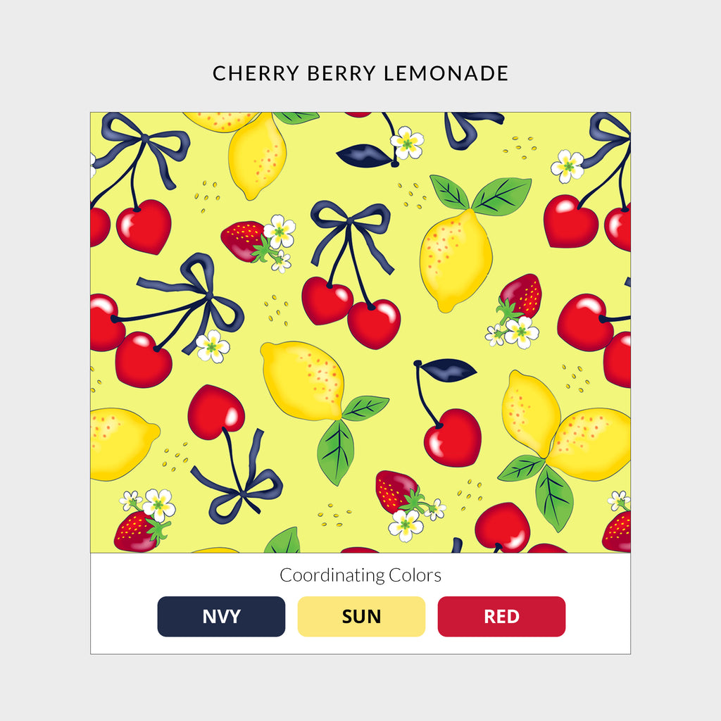 Maevn Prints Women's Scrub Top – Cherry Berry Lemonade (1797)