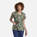 Maevn Prints Women's Scrub Top – Cuddly Checkup (1797)