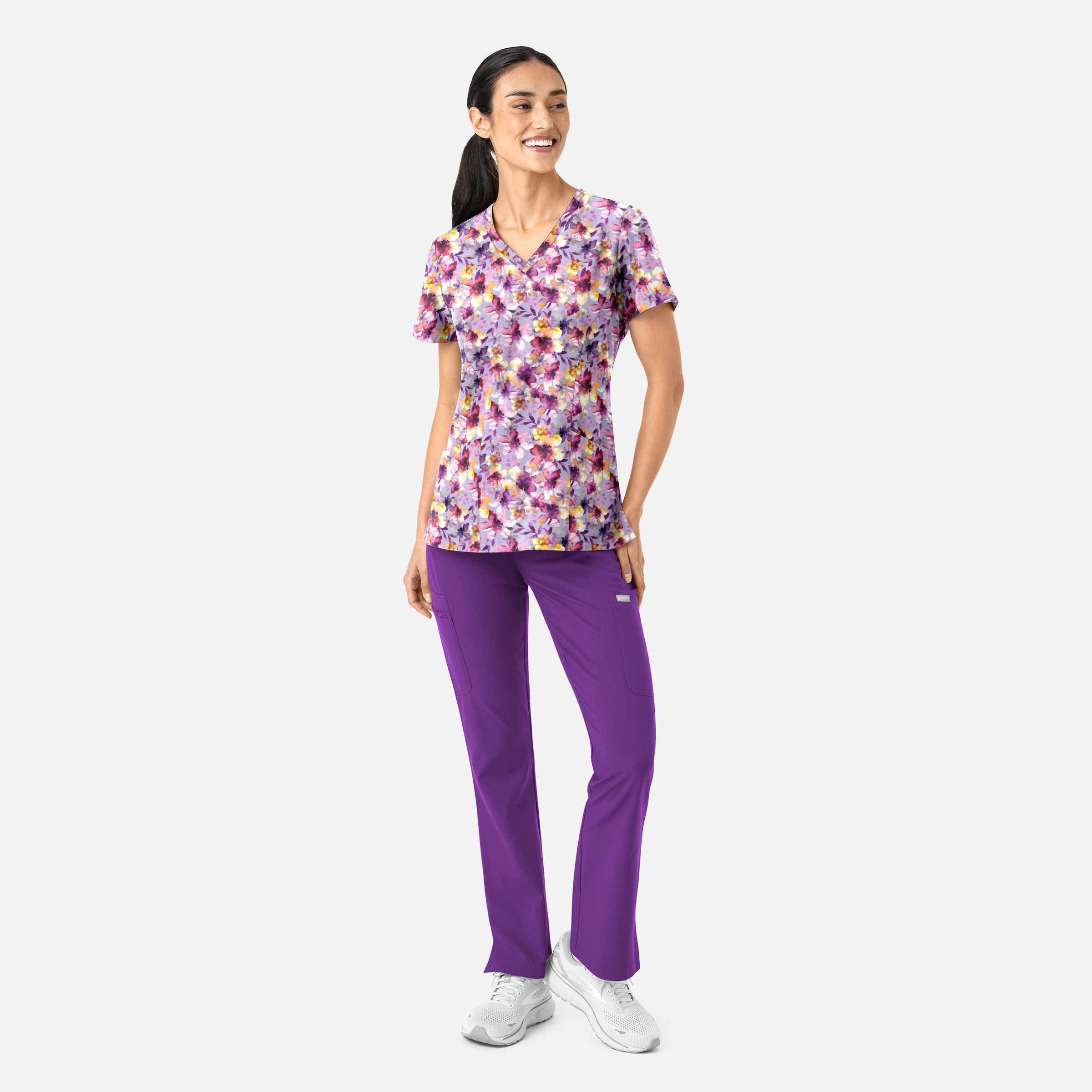 Maevn Prints Women's Scrub Top – Floral Daze (1797)