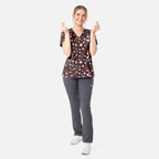 Maevn Prints Women's Scrub Top – Love Notes (1797)