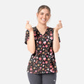 Maevn Prints Women's Scrub Top – Love Notes (1797)