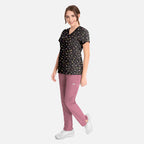 Maevn Prints Women's Scrub Top – Peace Love & Paws (1797)