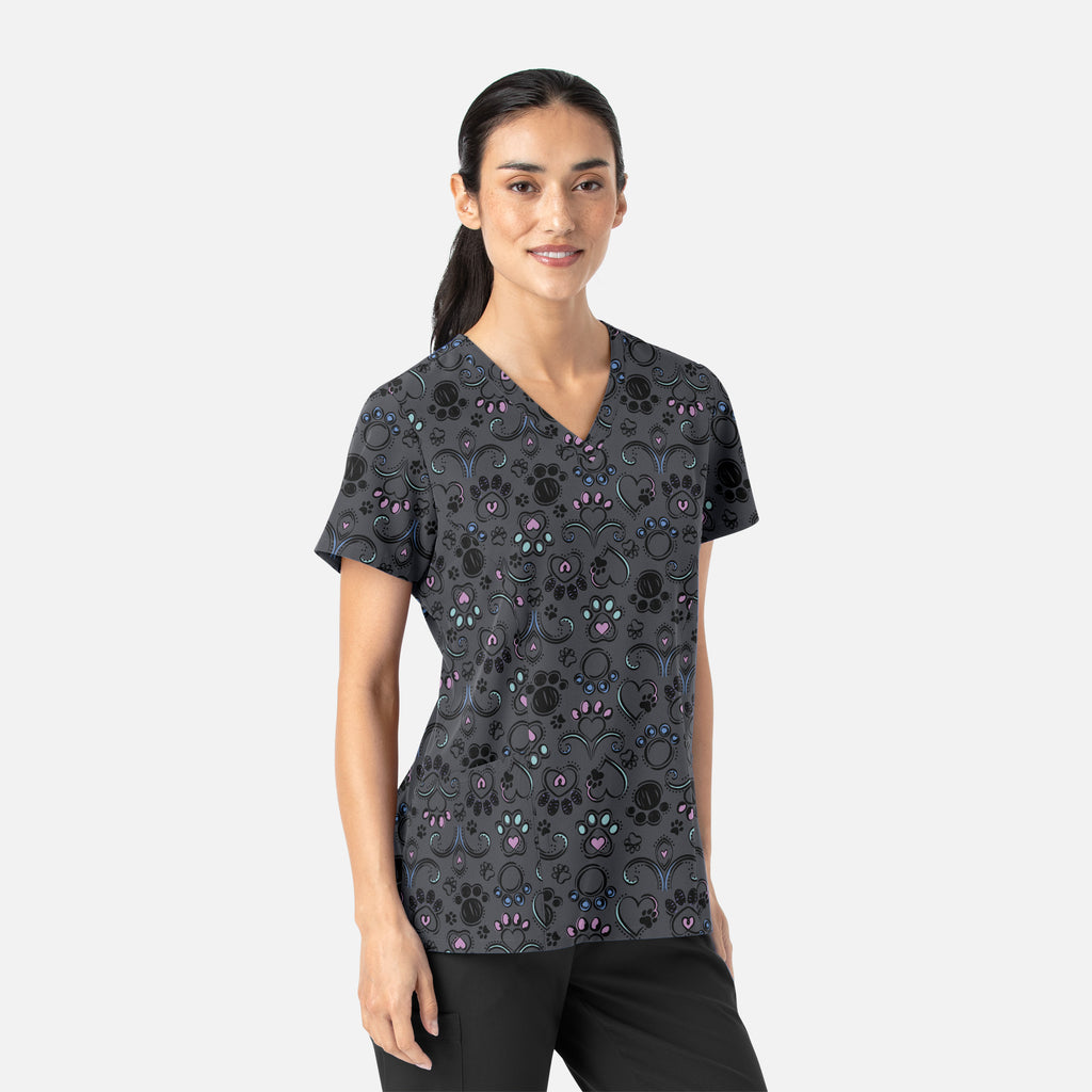 Maevn Prints Women's Scrub Top – Regal Paws (1797)