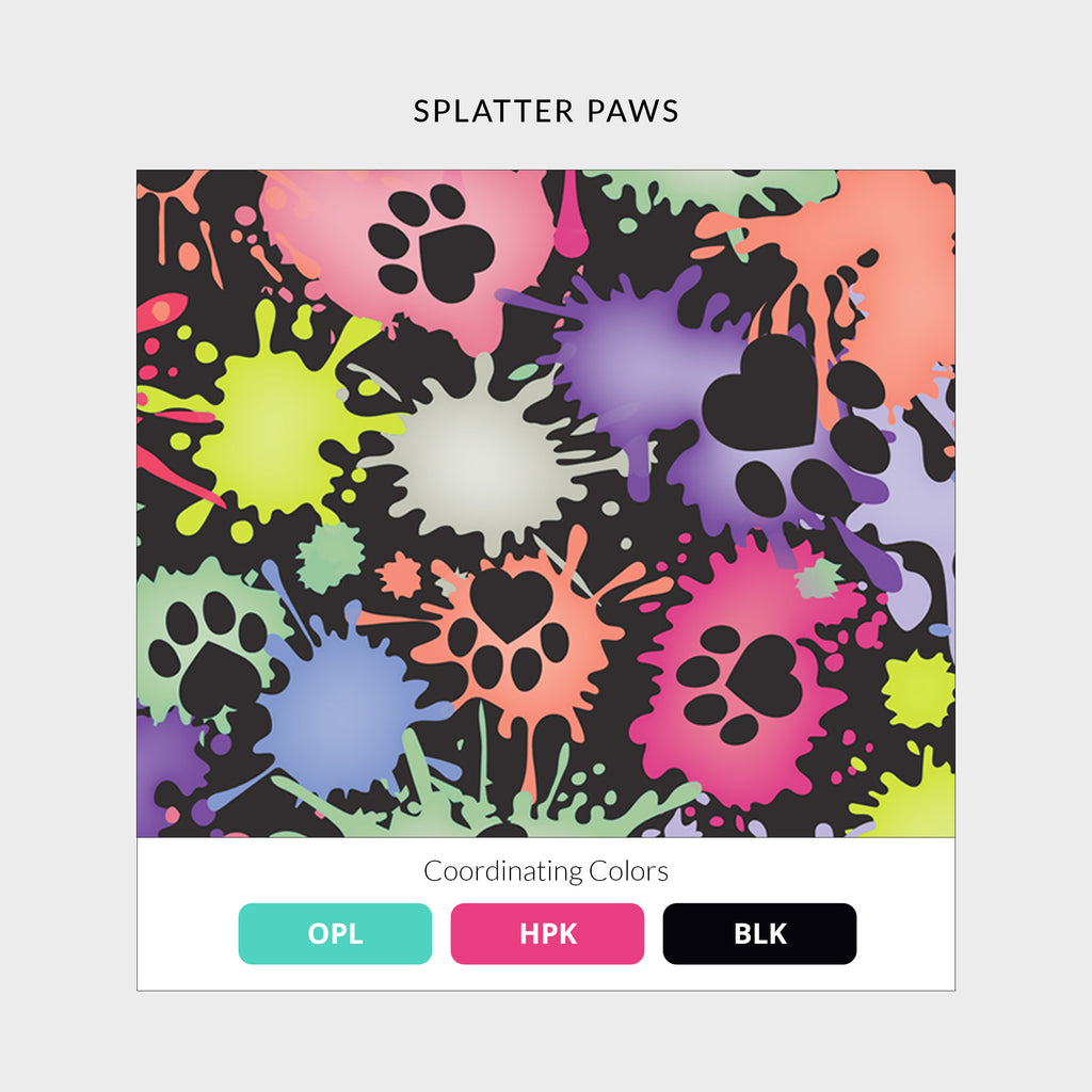 Maevn Prints Women's Scrub Top – Splatter Paws (1797)