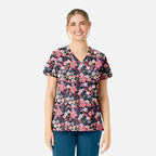Maevn Prints Women's Scrub Top – Tropical Bloom (1797)