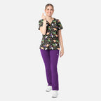 Maevn Prints Women's Scrub Top – Trick-a-saurus (1797)