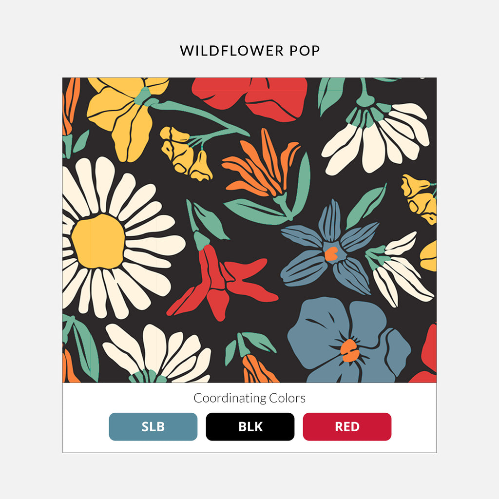 Maevn Prints Women's Scrub Top – Wildflower Pop (1797)