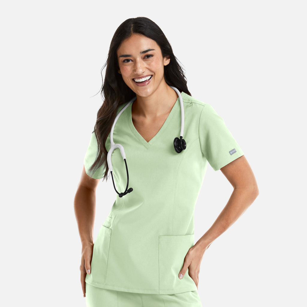 Maevn Momentum Womens Double V-Neck Top 5001