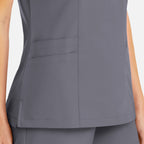 Maevn Momentum Womens Mock Wrap Top w/ Contrast Trim 5004