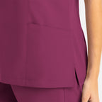 Maevn Momentum Womens Mock Wrap Top w/ Contrast Trim 5004