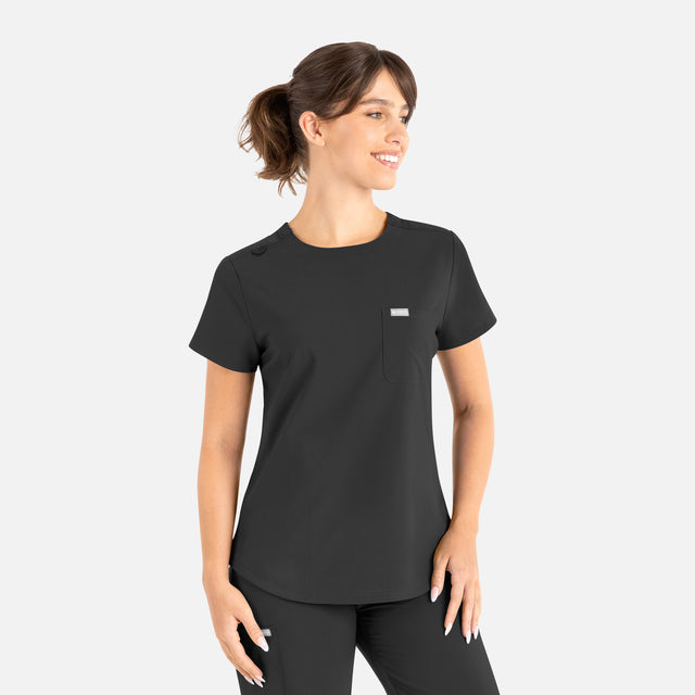 Maevn Momentum Women's Tuckable Round Neck Scrub Top 5005