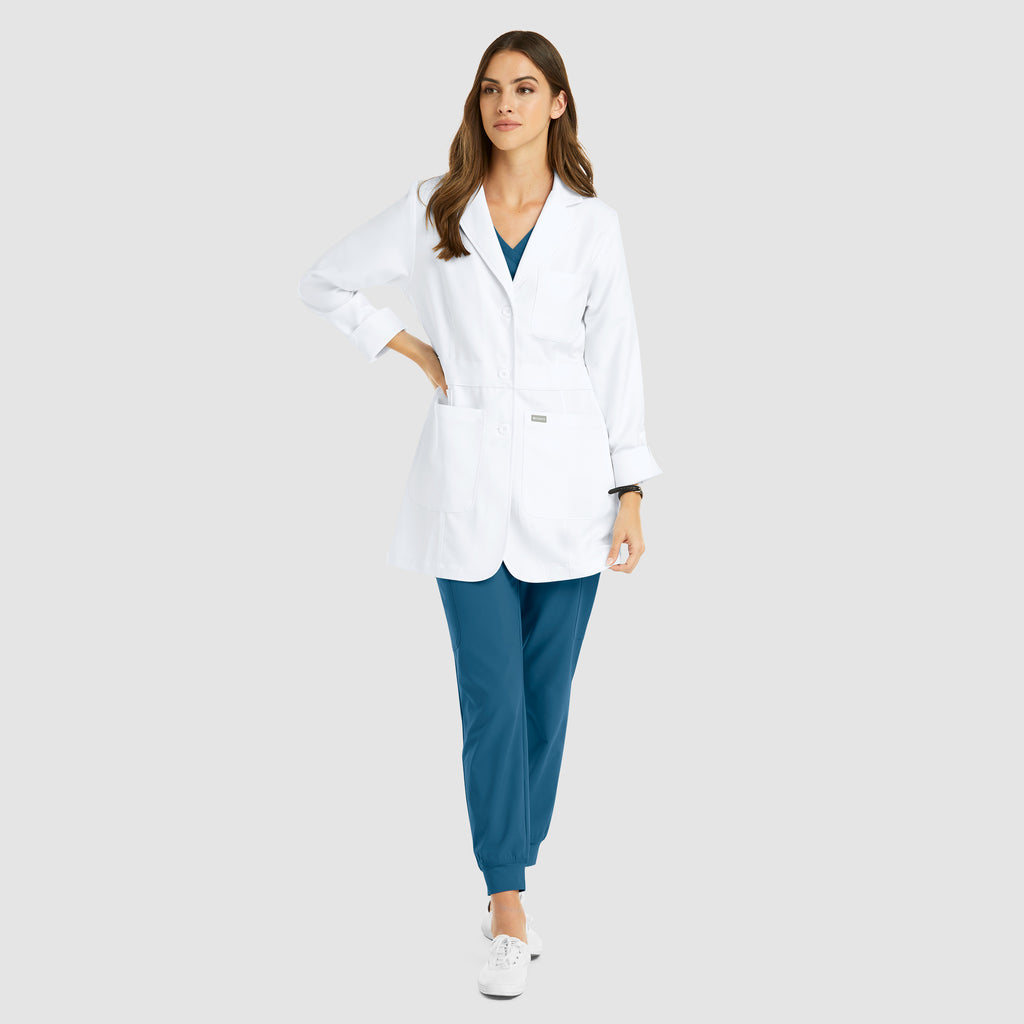 Maevn 5072 Women's Mid Length Lab Coat