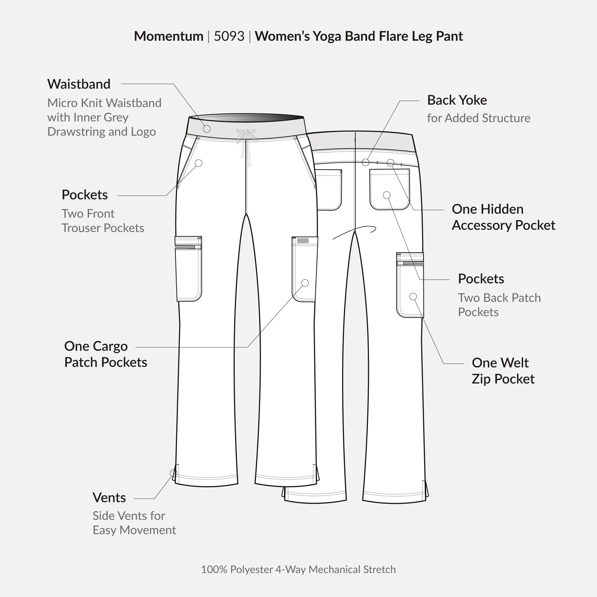 Maevn Momentum Women's Flare Leg Scrub Pant 5093