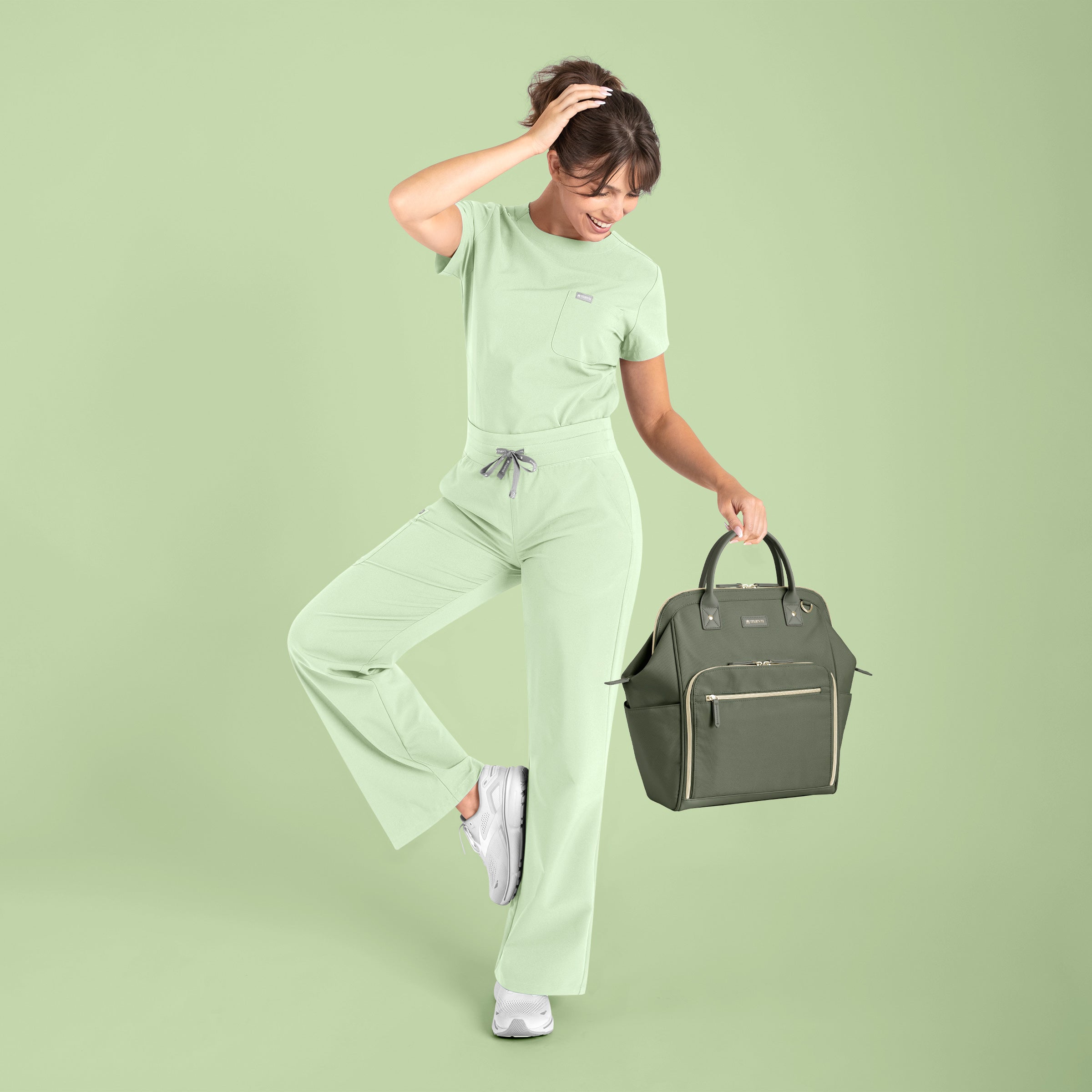 Maevn Momentum Womens High Waist Wide Leg Pant 5094 Regular