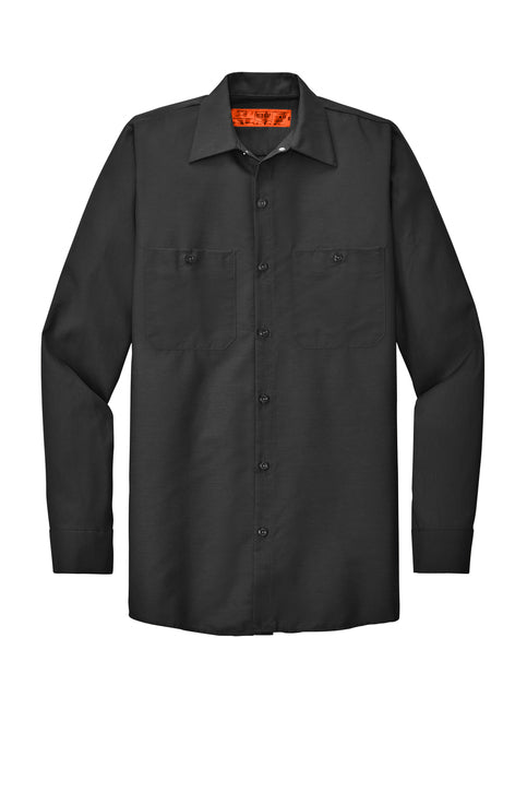 Red Kap SP14 Long Sleeve Industrial Work Shirt in Charcoal