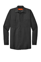 Red Kap SP14 Long Sleeve Industrial Work Shirt in Charcoal