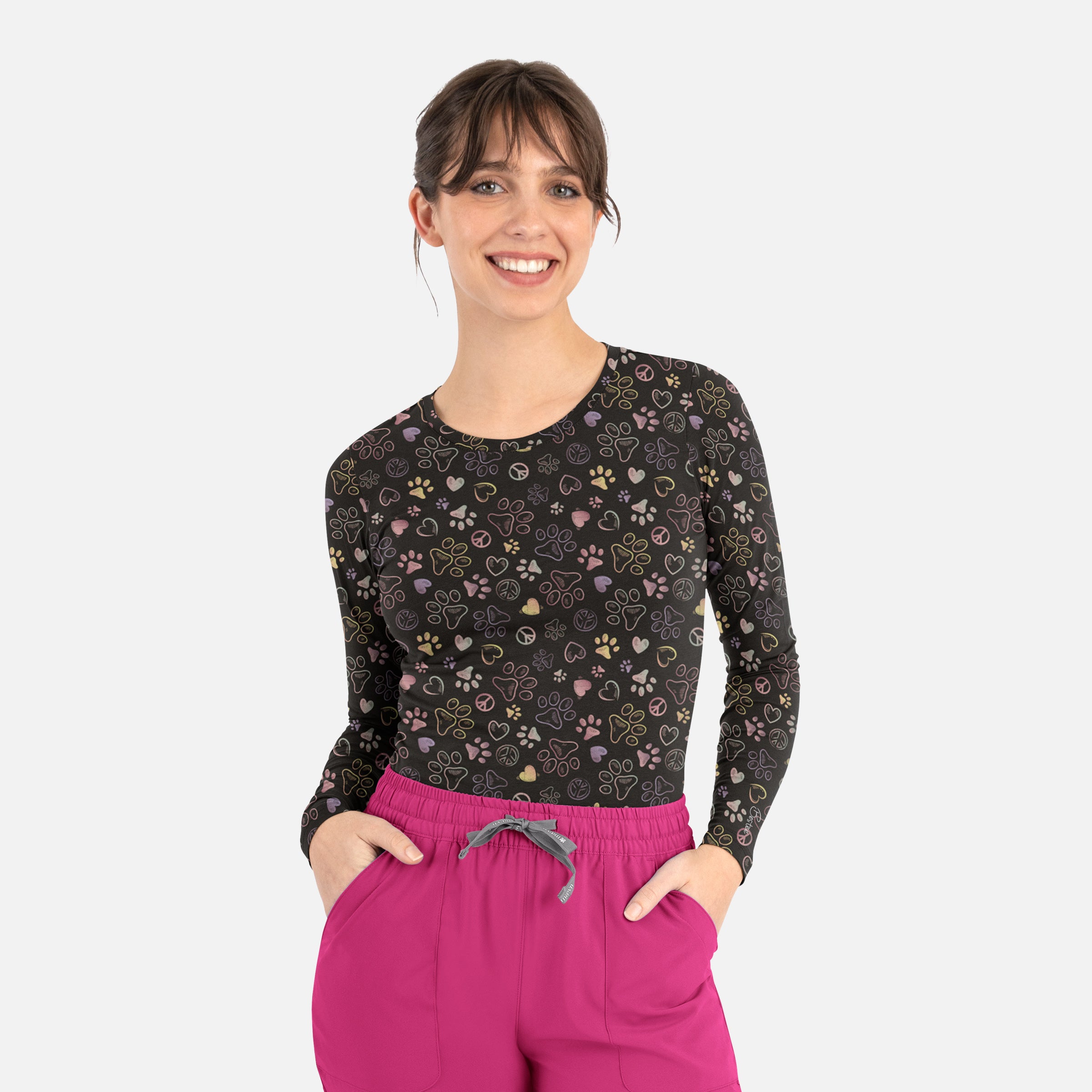 Maevn Bestee Women's Long Sleeve Underscrub Tee 6909