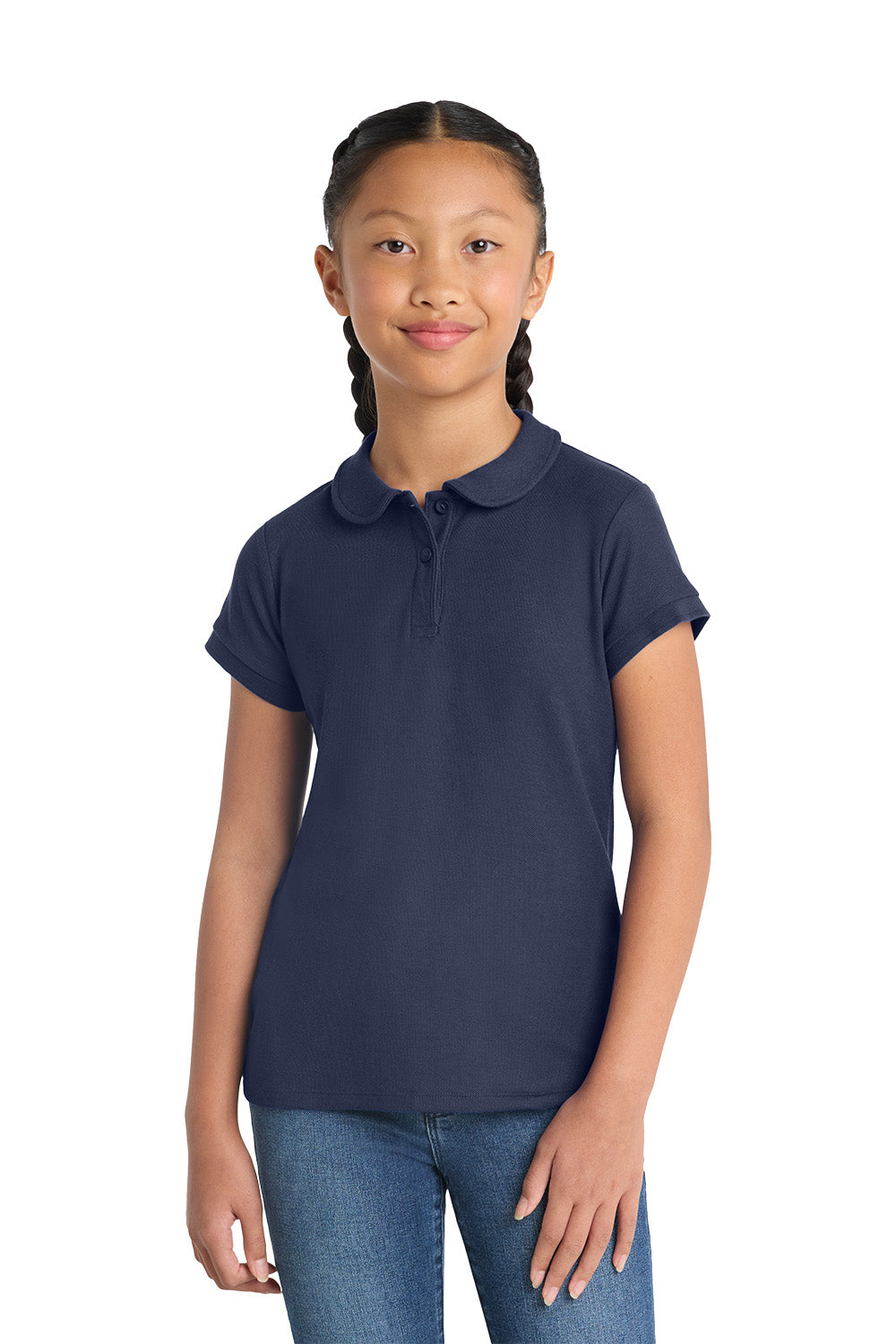Port Authority YG503 Girls Peter Pan Collar School Polo